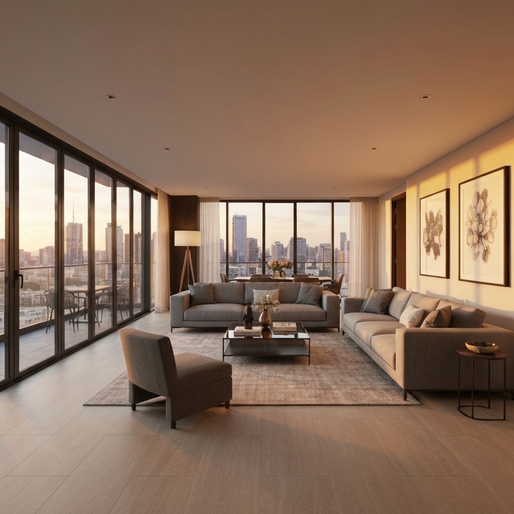 Spacious living room interior